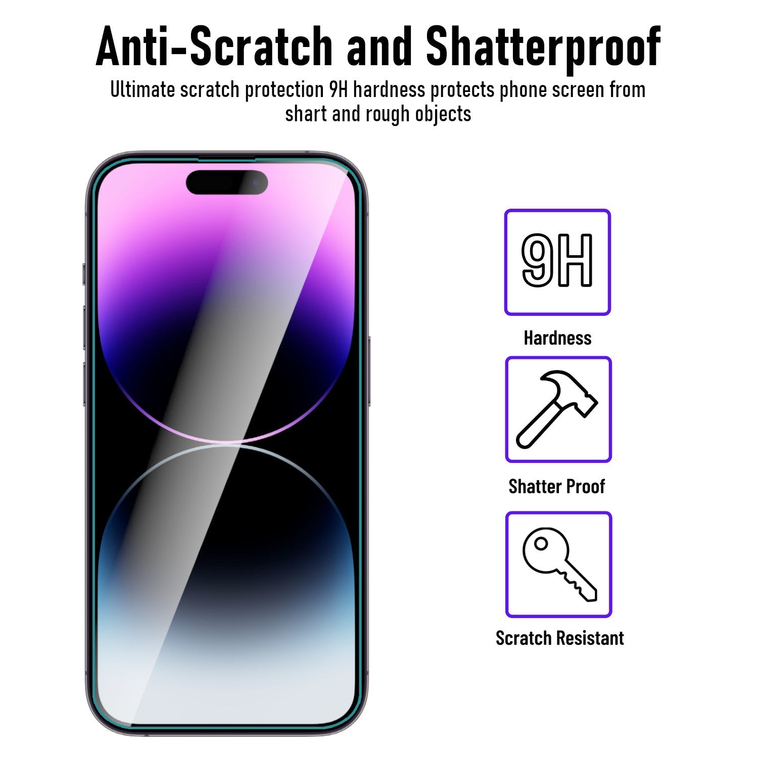 iPhone 14 Pro Magnetic Ring Kickstand Hybrid Phone Case - Silver
