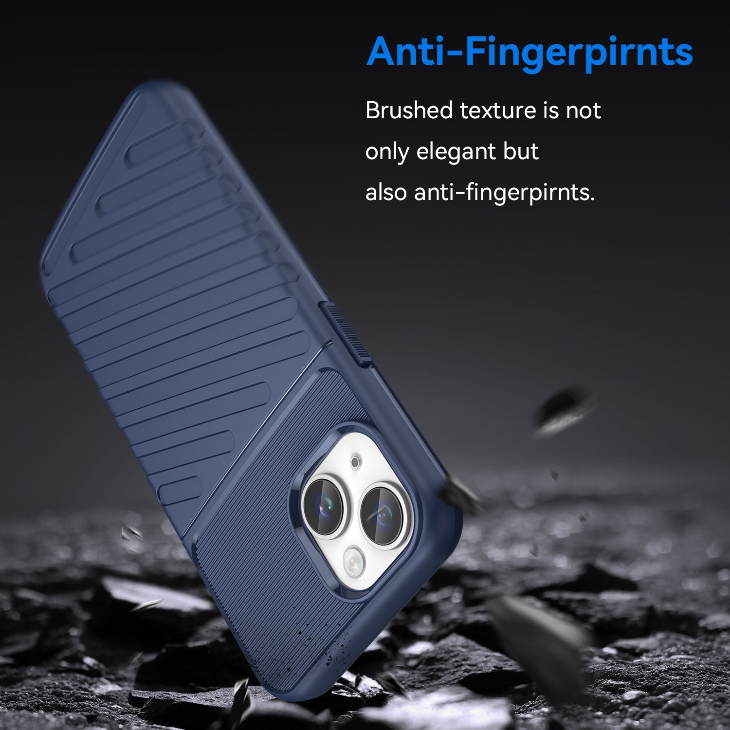 Rugged TPU Phone Case for iPhone 15 Plus - Blue