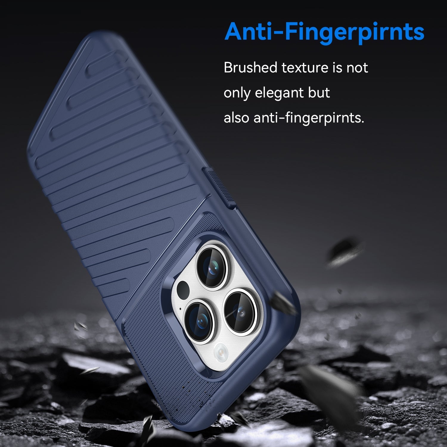 Rugged TPU Phone Case for iPhone 15 Pro - Blue