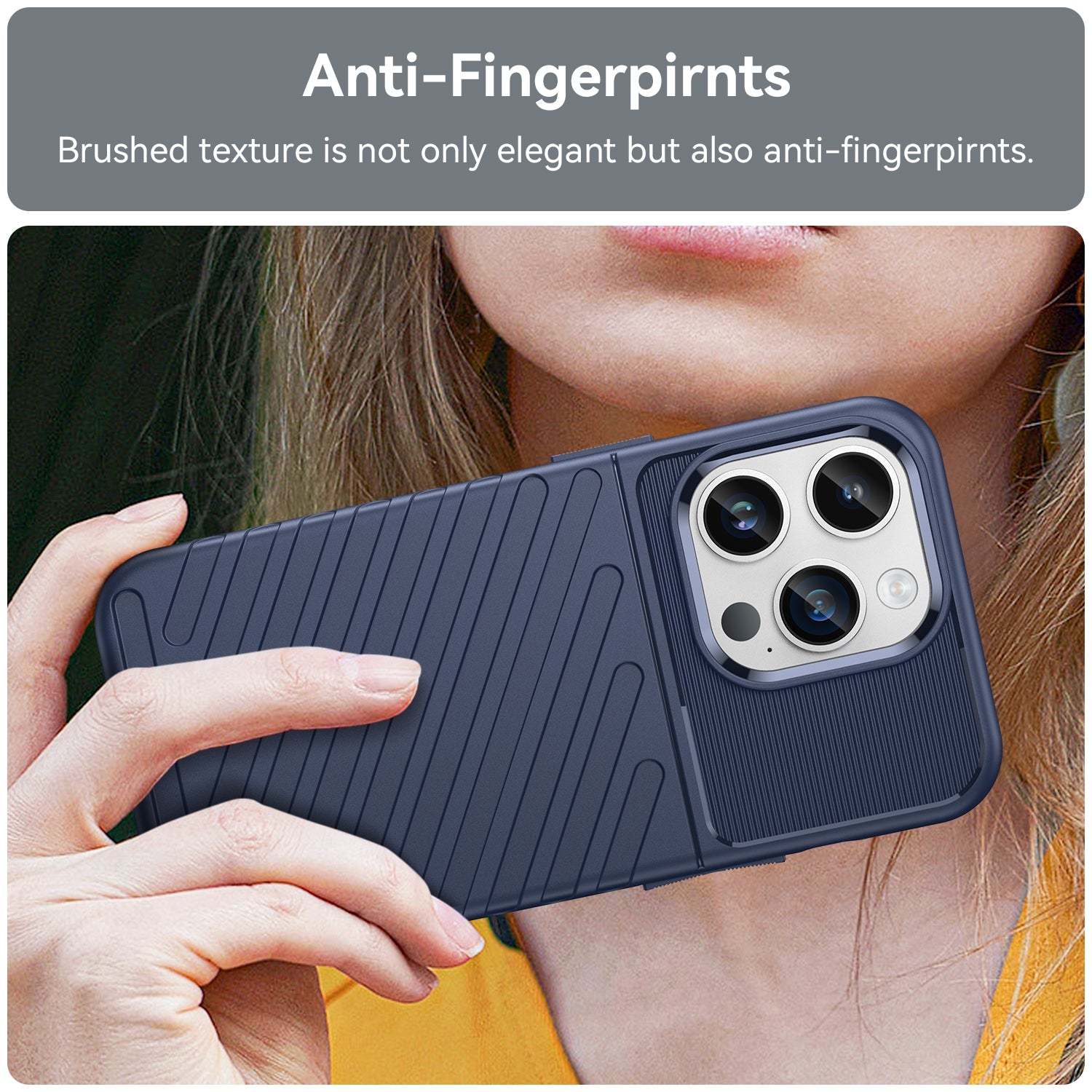 Rugged TPU Phone Case for iPhone 15 Pro - Blue