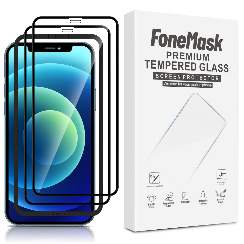 iPhone 12 Pro Max Full-Coverage Tempered-Glass Screen Protector - fonemask.com