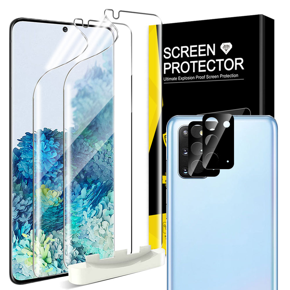 Galaxy S20 Plus - Full Screen TPU Screen Protector + Tempered Glass Camera Lens Protector - fonemask.com
