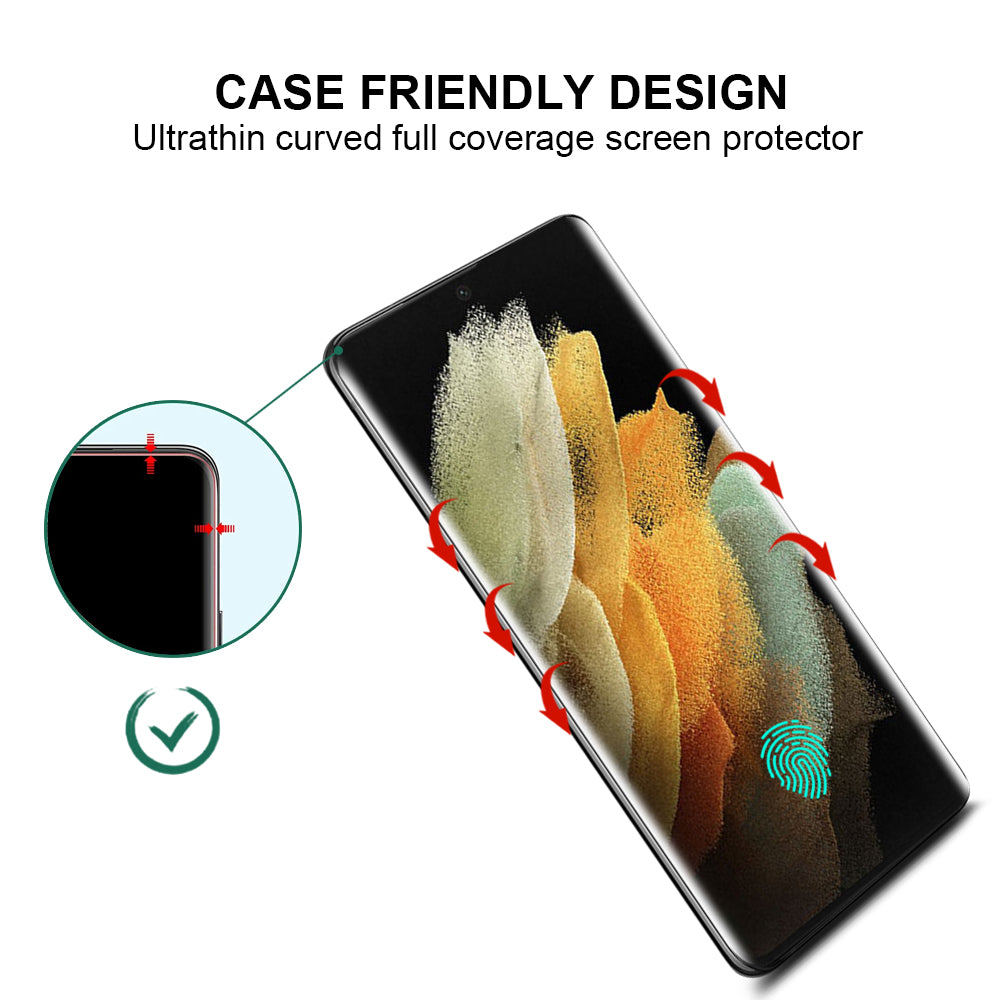 Galaxy S21 Ultra 5G - Full Screen TPU Screen Protector + Tempered Glass Camera Lens Protector - fonemask.com
