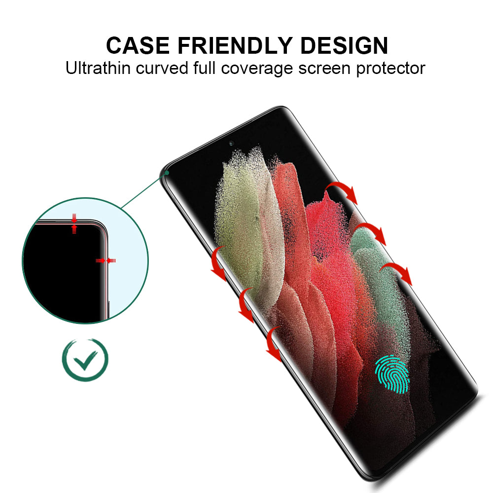 Galaxy S21 5G - Full Screen TPU Screen Protector + Tempered Glass Camera Lens Protector - fonemask.com