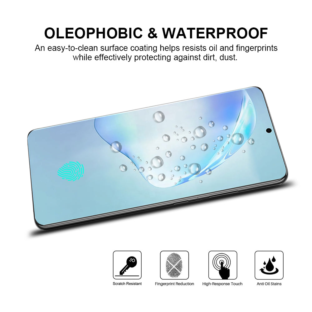 Galaxy S20 - Full Screen TPU Screen Protector + Tempered Glass Camera Lens Protector - fonemask.com