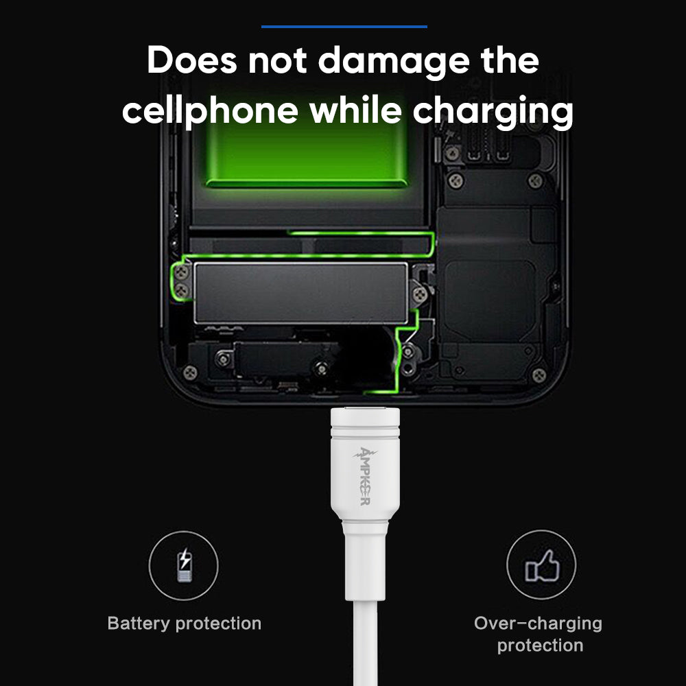 3A Fast Charging Type C to Type C Heavy Duty Cable 1.5M / 5FT - White - fonemask.com