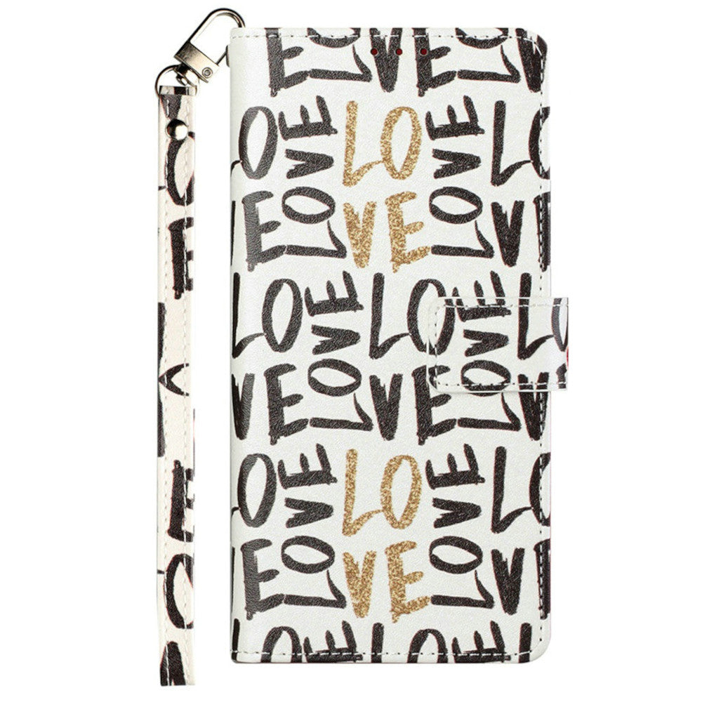 Galaxy S21 5G - Love In Gold Design Wallet Case - fonemask.com