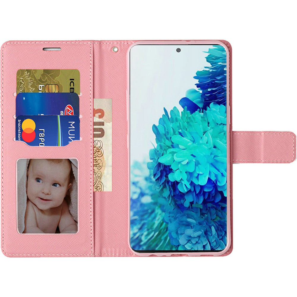 Galaxy S21 5G - Love In Gold Design Wallet Case - fonemask.com