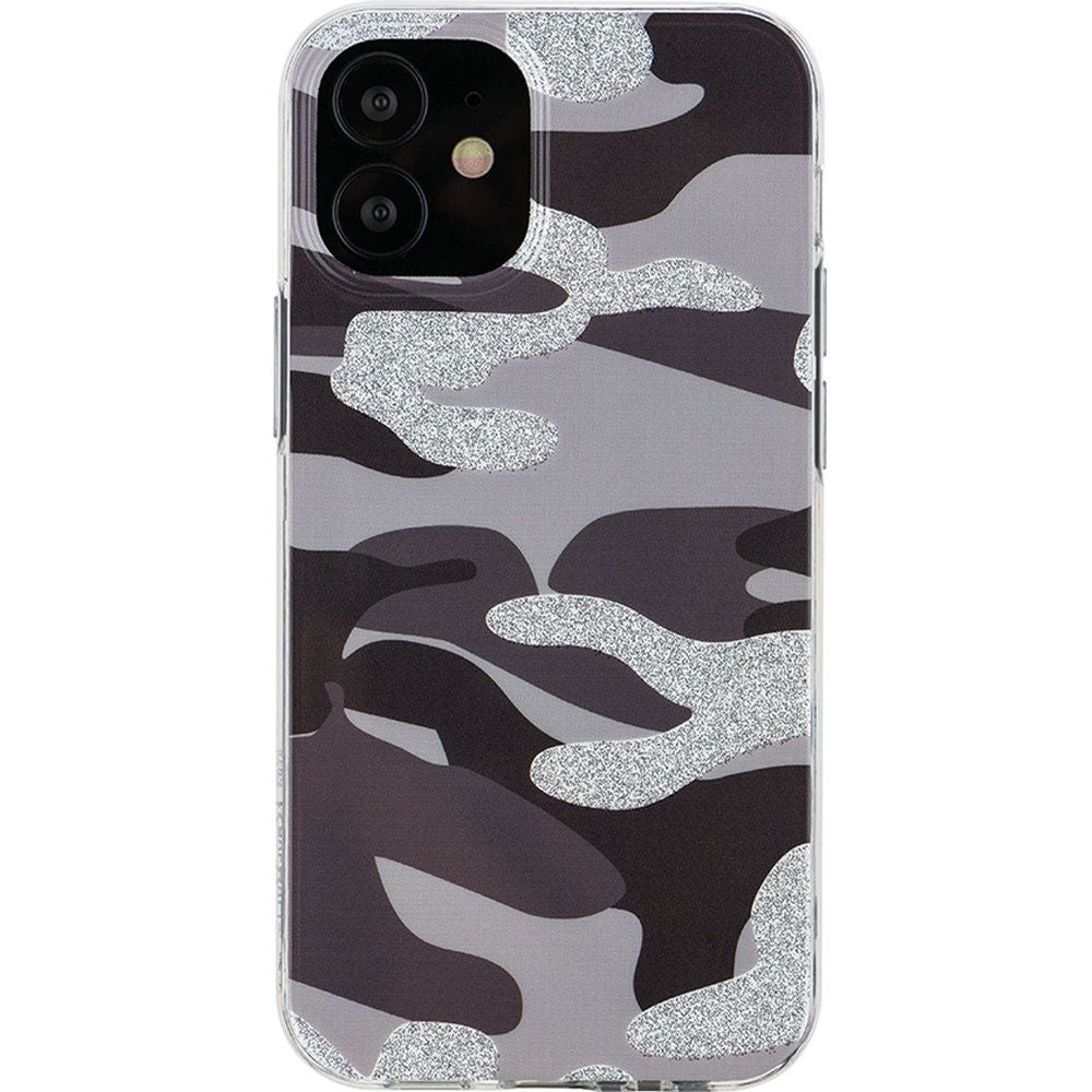 iPhone 12 Mini Camo Green Glitter Case - fonemask.com