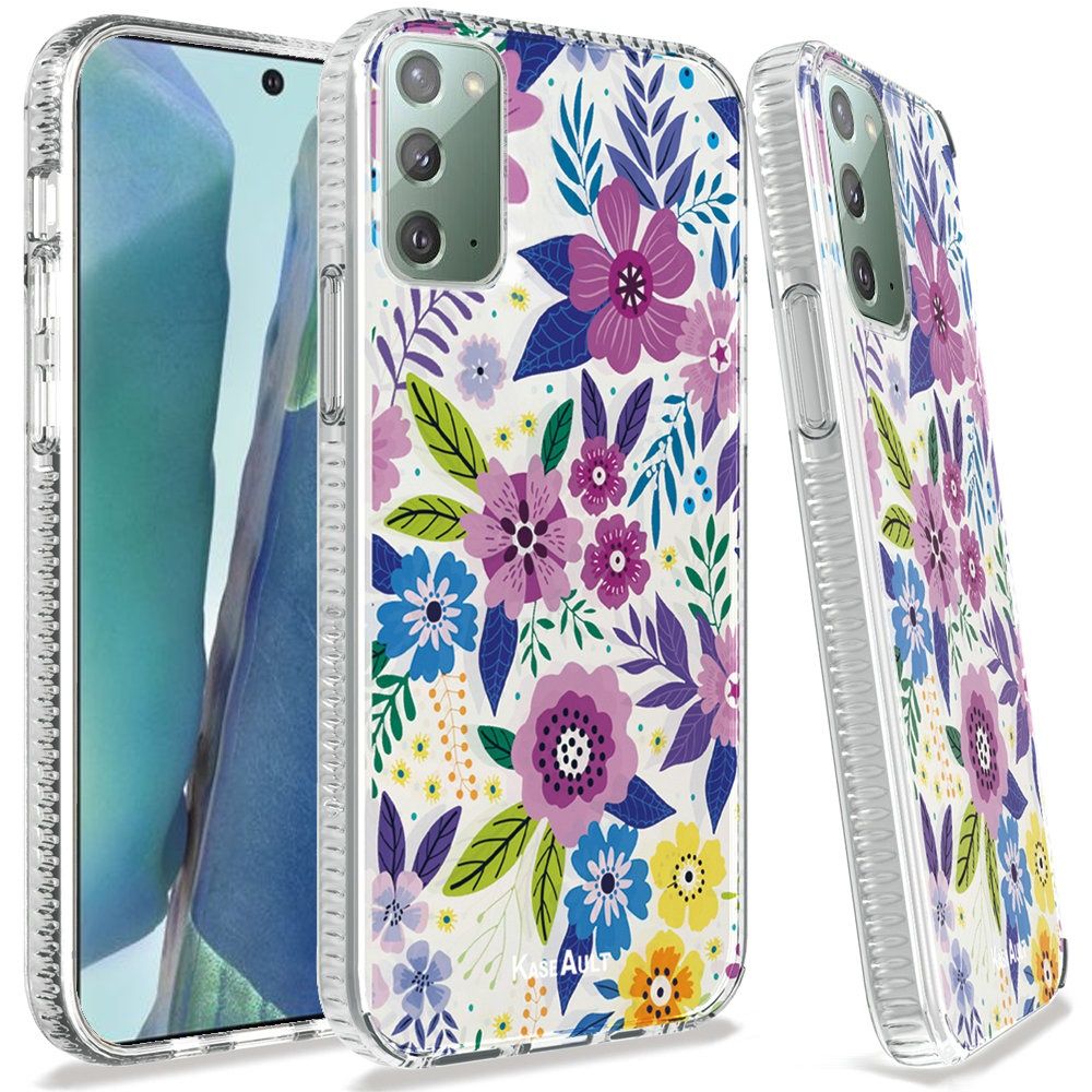 Galaxy Note 20 5G - Colorful Flowers Shock Proof Hybrid Case - fonemask.com