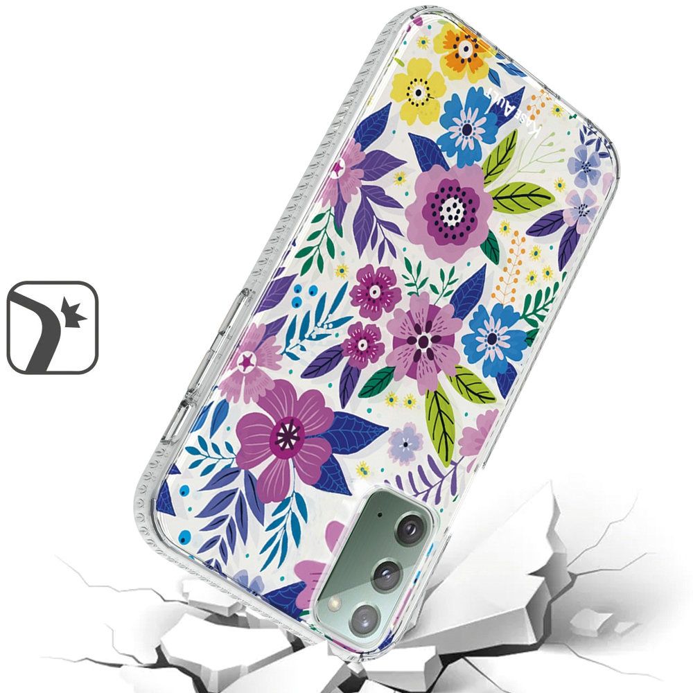 Galaxy Note 20 5G - Colorful Flowers Shock Proof Hybrid Case - fonemask.com