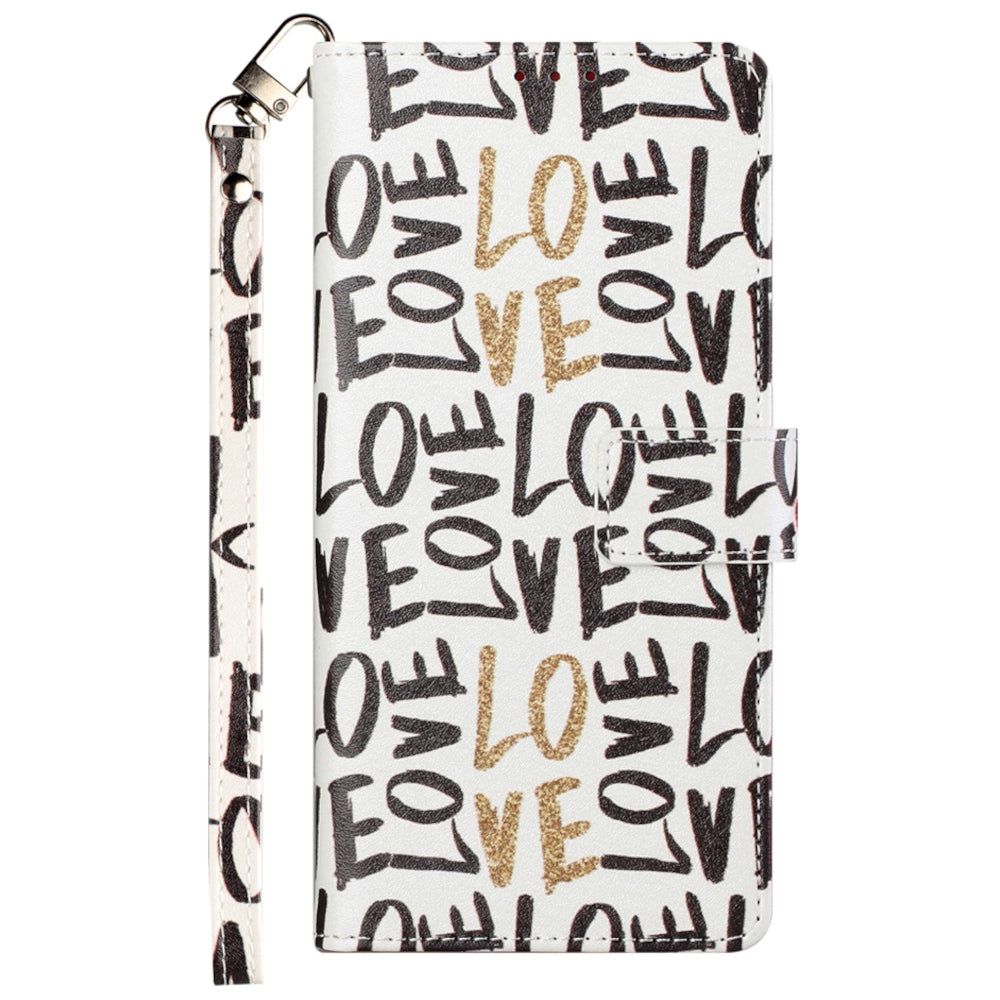 iPhone XR - Love In Gold Design Wallet Case - fonemask.com