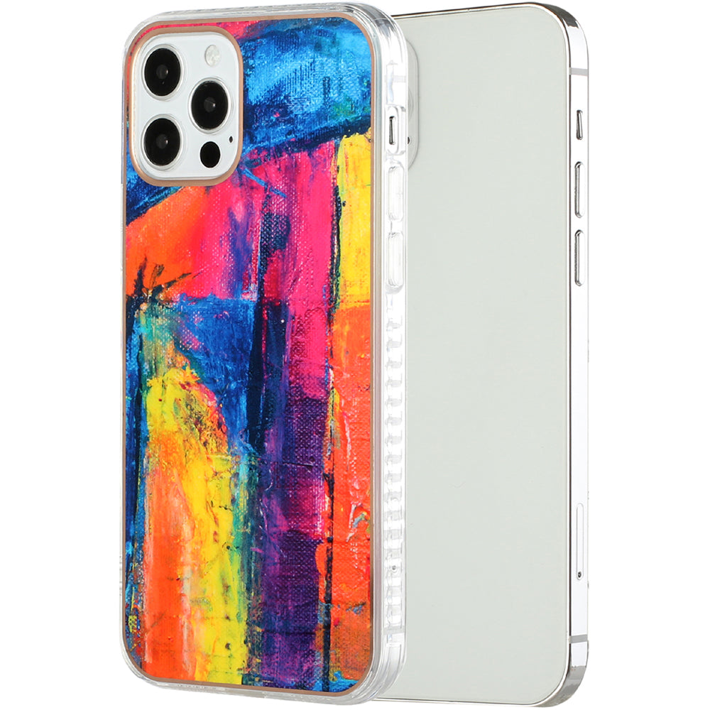 iPhone 12 / 12 Pro WaterPaint Electroplated Edge Shock Proof Case - fonemask.com