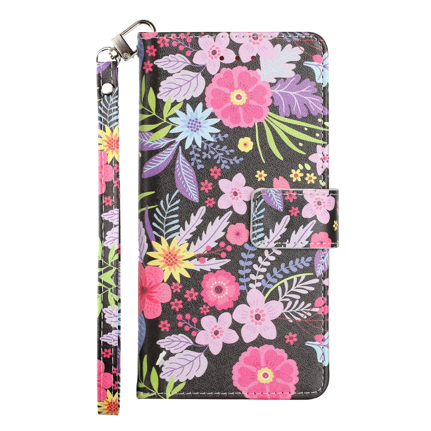 Galaxy A02S - Colorful Flowers Design Wallet Case - fonemask.com
