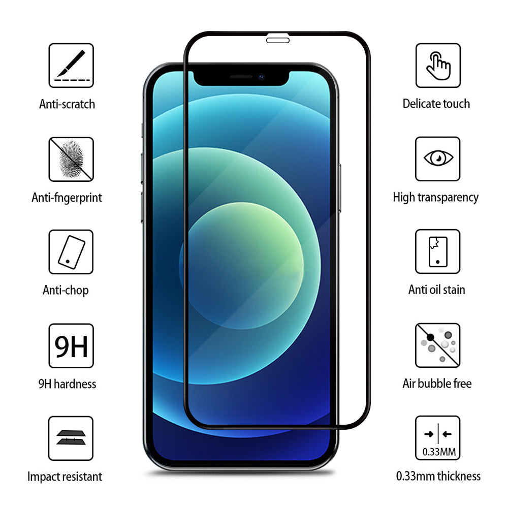 iPhone 12 Pro Max Full-Coverage Tempered-Glass Screen Protector - fonemask.com
