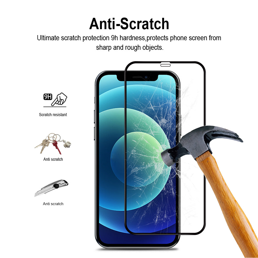iPhone 12 Pro Max Full-Coverage Tempered-Glass Screen Protector - fonemask.com