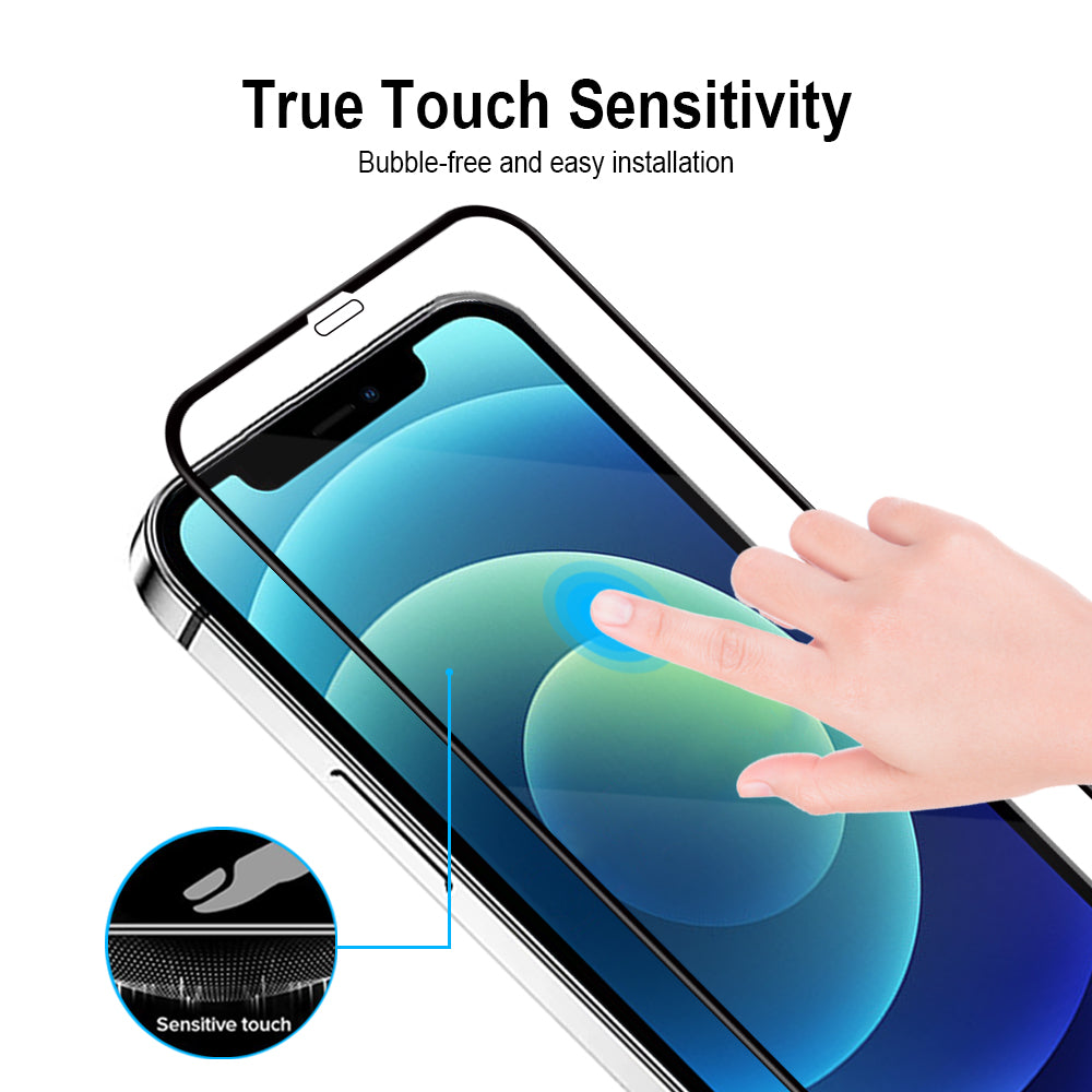 iPhone 12 Pro Max Full-Coverage Tempered-Glass Screen Protector - fonemask.com