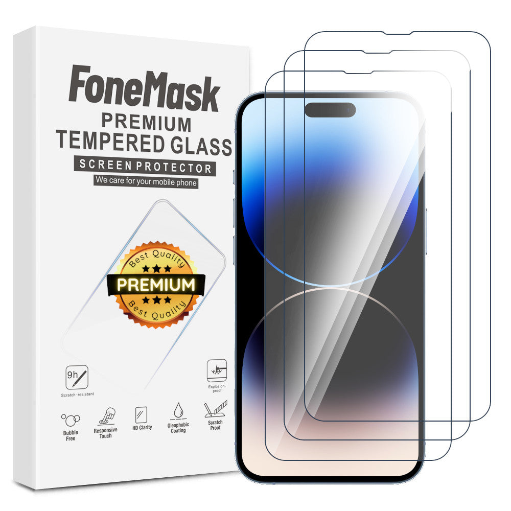 iPhone 14 Pro Max Premium Tempered Glass Screen Protector (3Pack)