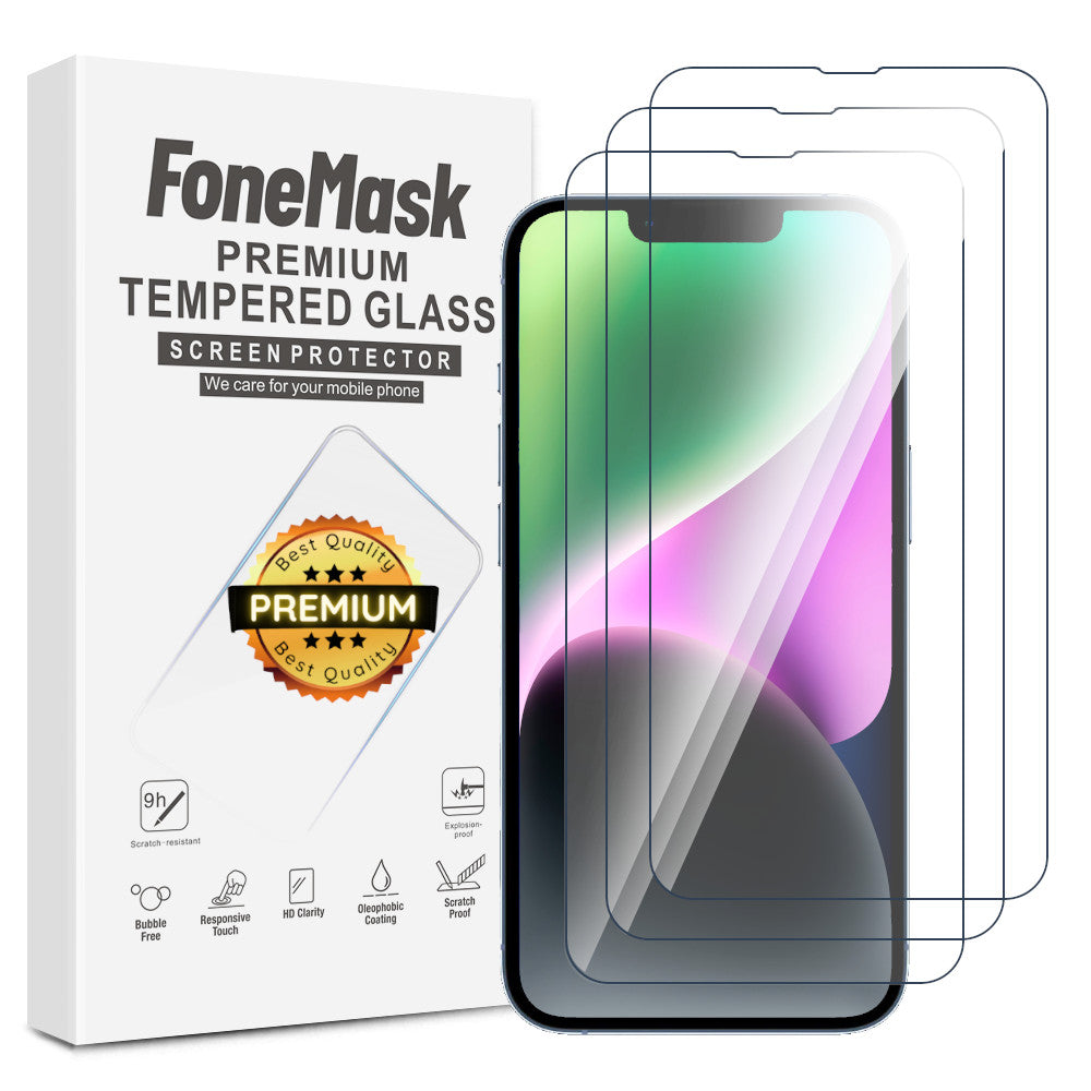 iPhone 14 Plus Premium Tempered Glass Screen Protector (3Pack)