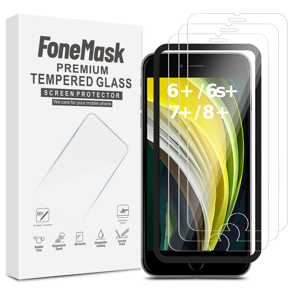 iPhone 6s+ / 7+ / 8+ Tempered-Glass Screen Protector - fonemask.com