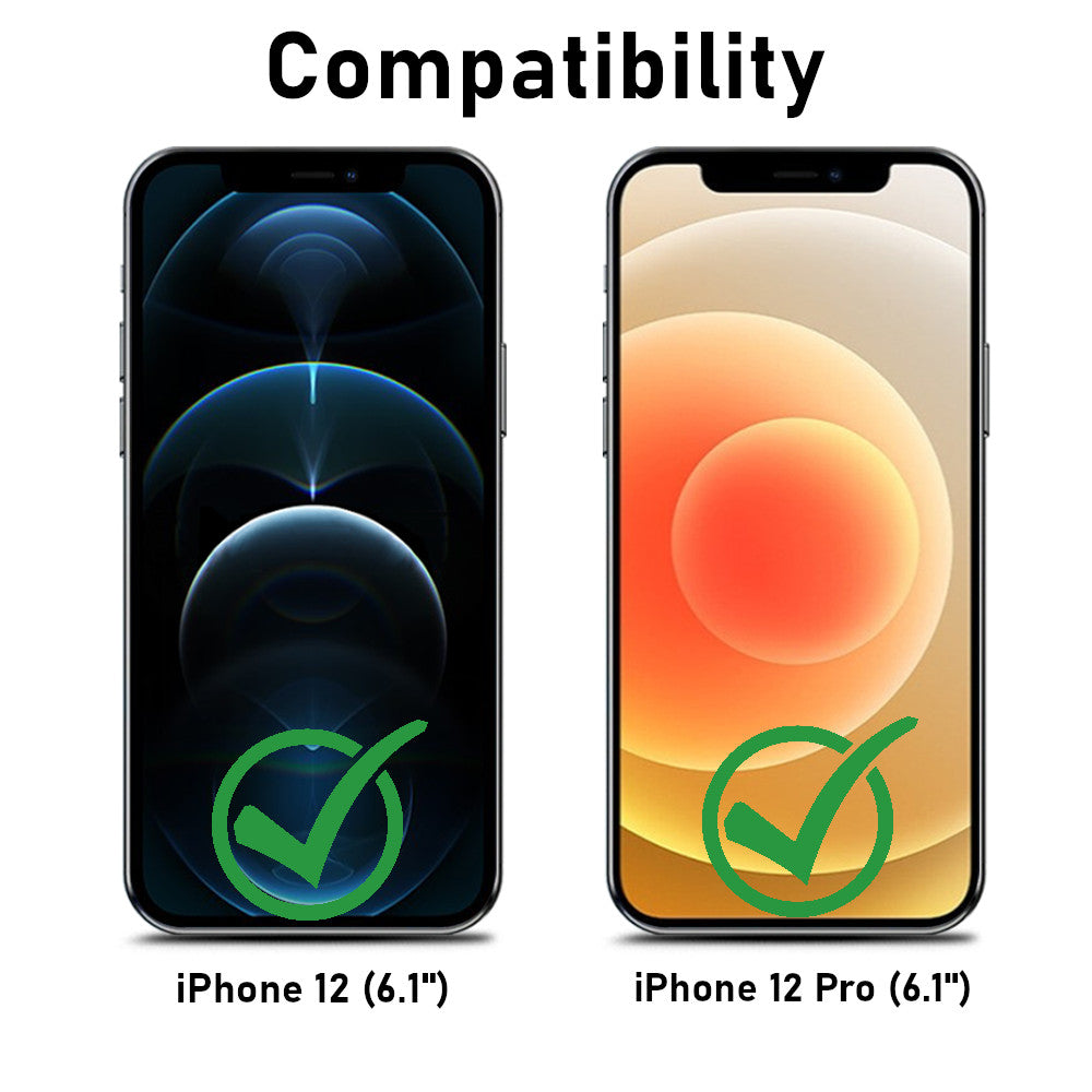 iPhone 12 / 12 Pro Aluminum Alloy Transparent Hybrid Phone Case - Black